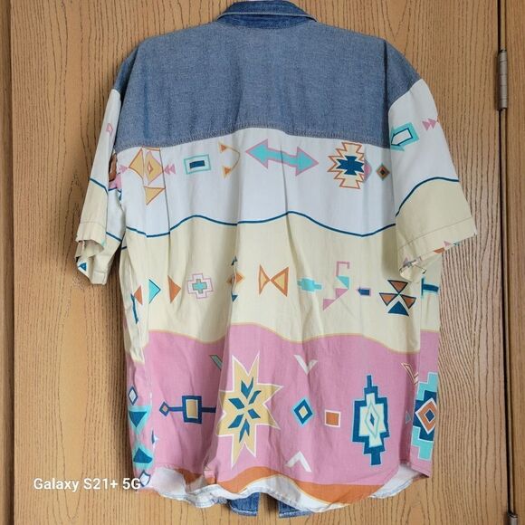 Vintage Saint Germain Paris Aztec print 2 piece set womens size medium - Picture 9 of 11